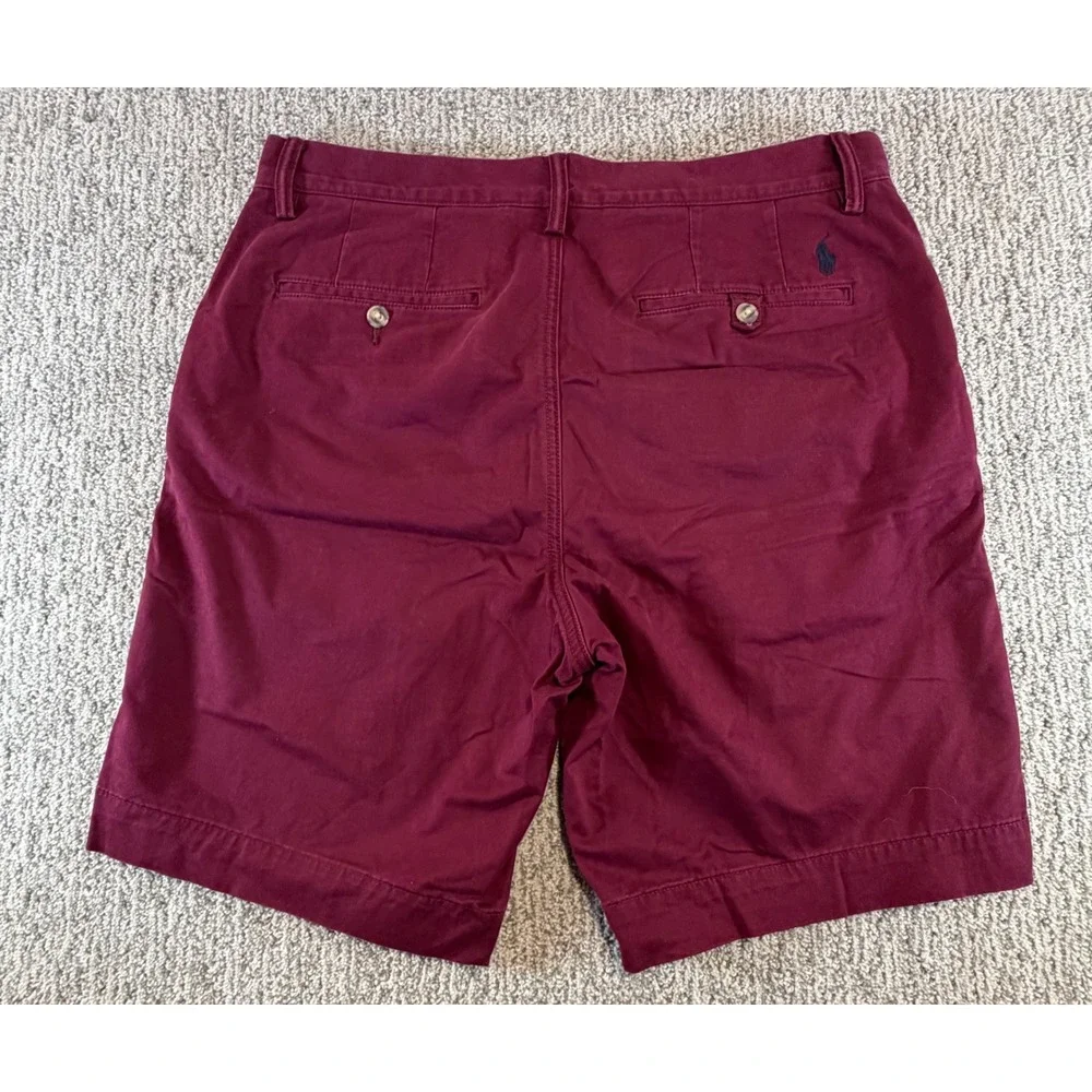 Polo‎ Ralph Lauren Shorts Mens 33 Burgundy Classic Fit 9
